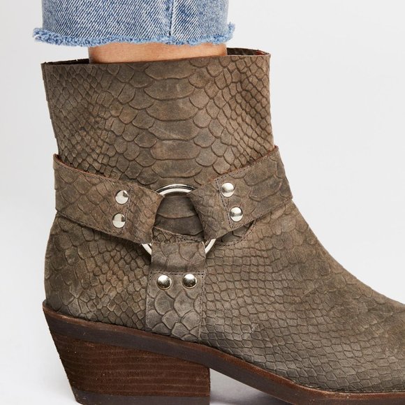 Free People Brown Leather Ankle Boots - Picture 2 of 3